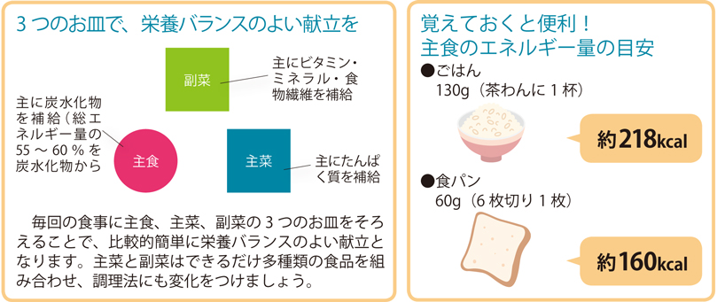 食事の基本は適量をバランスよく